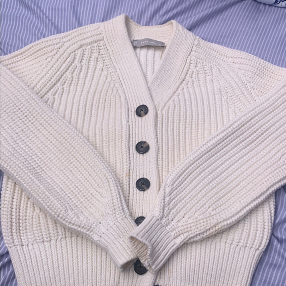 Everlane Cream Cardigan Sweater